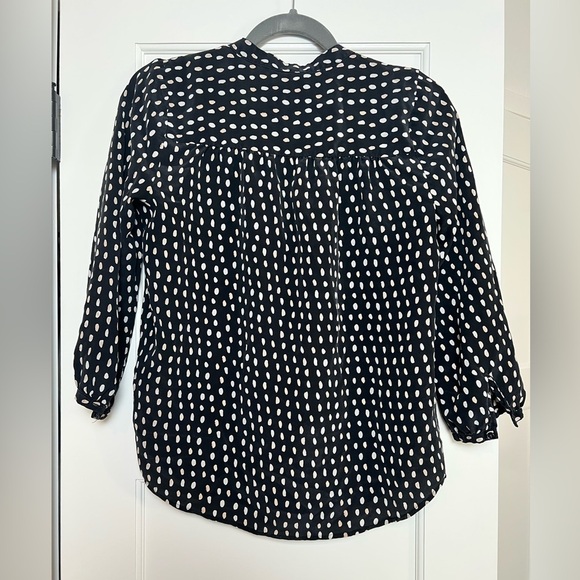 Madewell Silk Poet In Paintdot Blouse (Small) - Picture 4 of 4